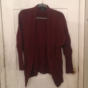 maroon/brown cardigan